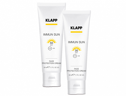 Солнцезащитный крем для лица KLAPP Immun Sun Face Protection Cream SPF50